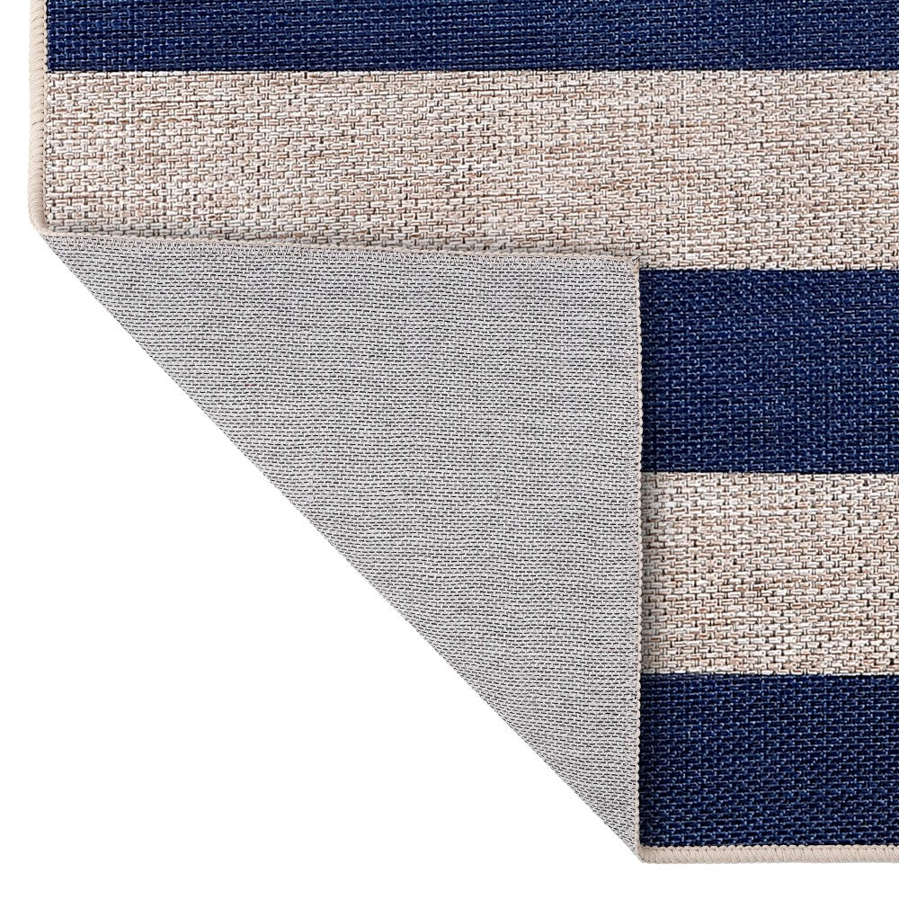 Laurel Cabana Stripe Non-slip Machine-washable Area Rug