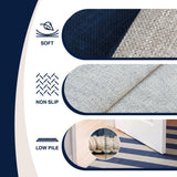 Laurel Cabana Stripe Non-slip Machine-washable Area Rug