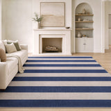 Laurel Cabana Stripe Non-slip Machine-washable Area Rug