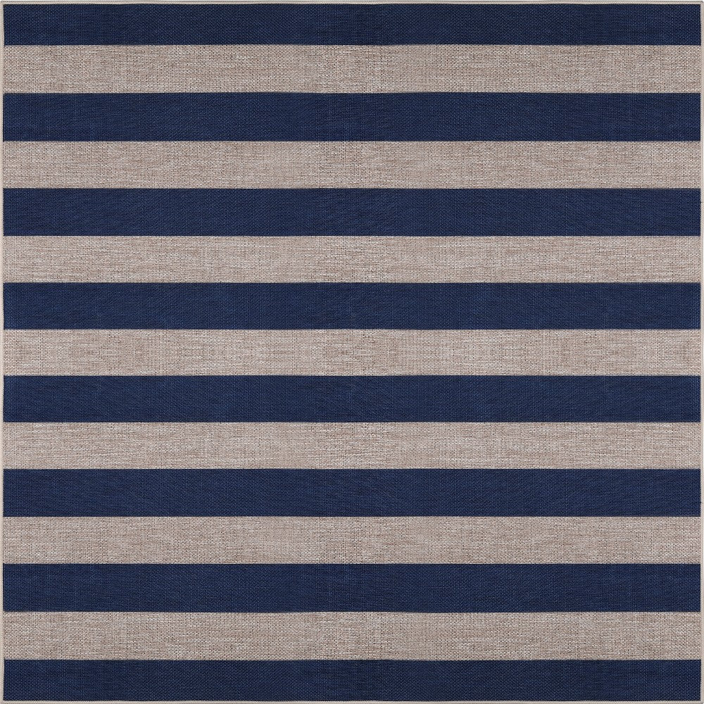 Laurel Cabana Stripe Non-slip Machine-washable Area Rug