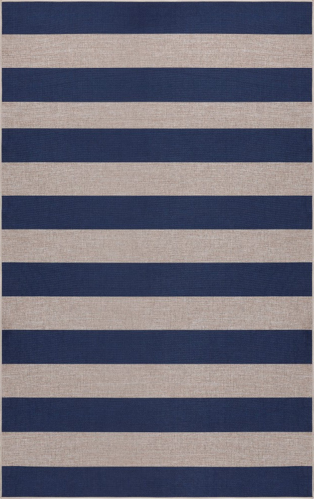 Laurel Cabana Stripe Non-slip Machine-washable Area Rug