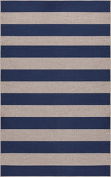Laurel Cabana Stripe Non-slip Machine-washable Area Rug