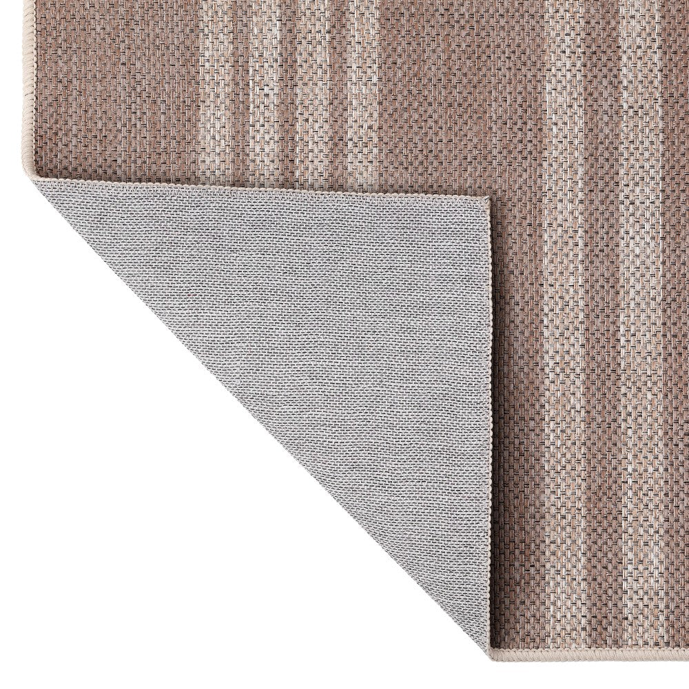 Misty Pinstripe Non-slip Machine-washable Area Rug