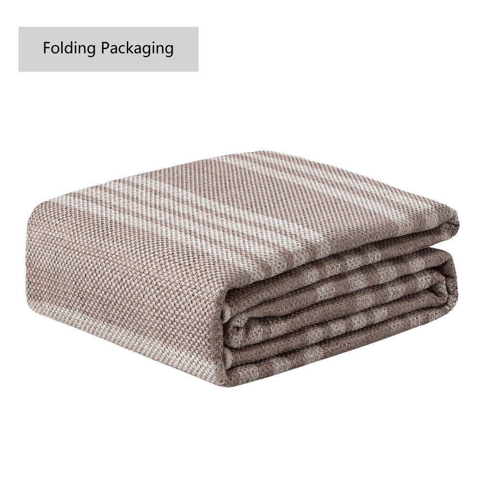 Misty Pinstripe Non-slip Machine-washable Area Rug