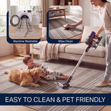 Misty Pinstripe Non-slip Machine-washable Area Rug