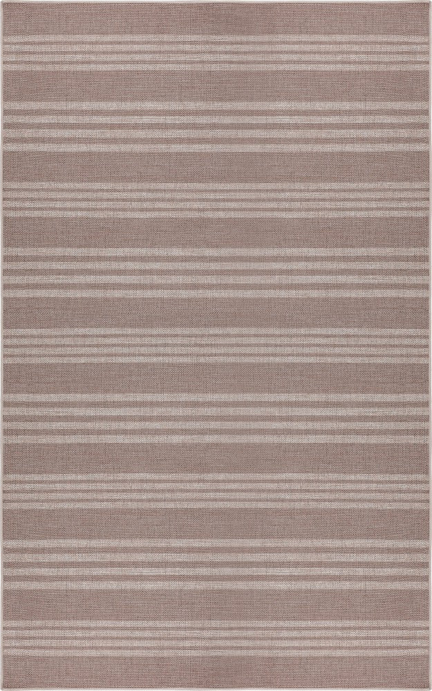 Misty Pinstripe Non-slip Machine-washable Area Rug