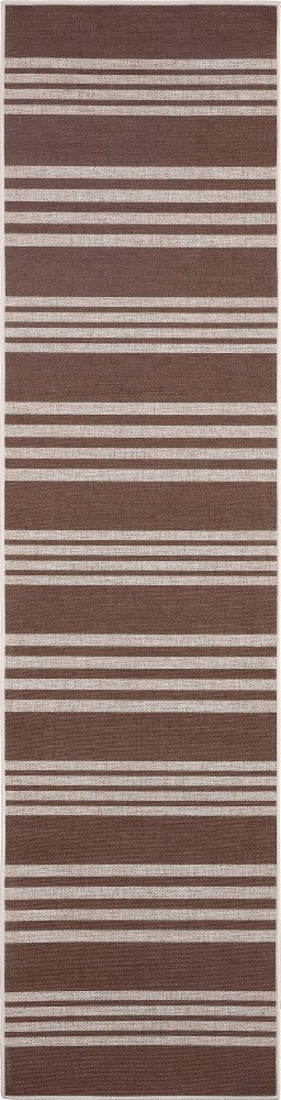Misty Pinstripe Non-slip Machine-washable Area Rug