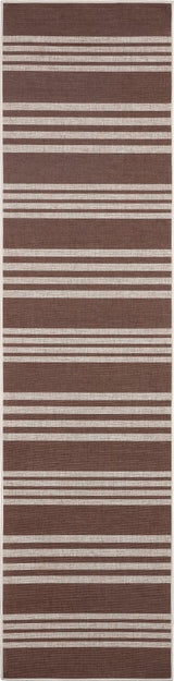 Misty Pinstripe Non-slip Machine-washable Area Rug