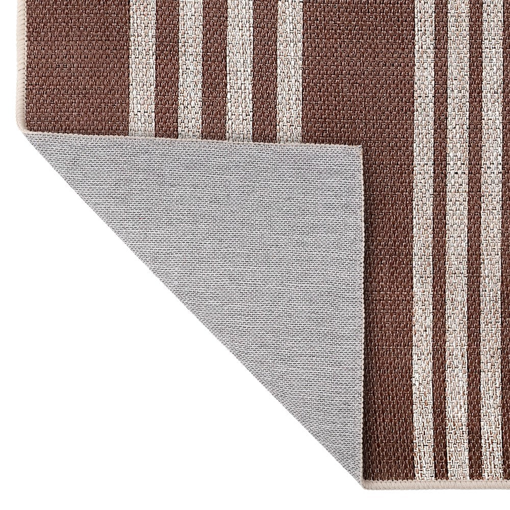 Misty Pinstripe Non-slip Machine-washable Area Rug