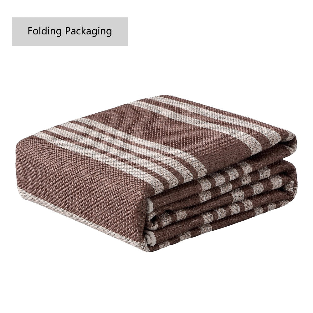 Misty Pinstripe Non-slip Machine-washable Area Rug