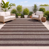 Misty Pinstripe Non-slip Machine-washable Area Rug