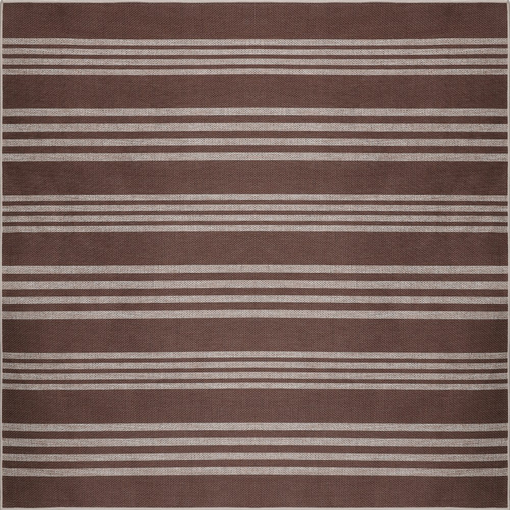Misty Pinstripe Non-slip Machine-washable Area Rug