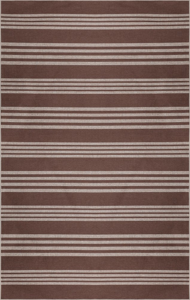 Misty Pinstripe Non-slip Machine-washable Area Rug