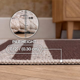 Misty Pinstripe Non-slip Machine-washable Area Rug