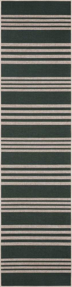 Misty Pinstripe Non-slip Machine-washable Area Rug