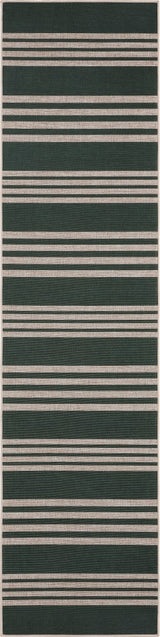 Misty Pinstripe Non-slip Machine-washable Area Rug