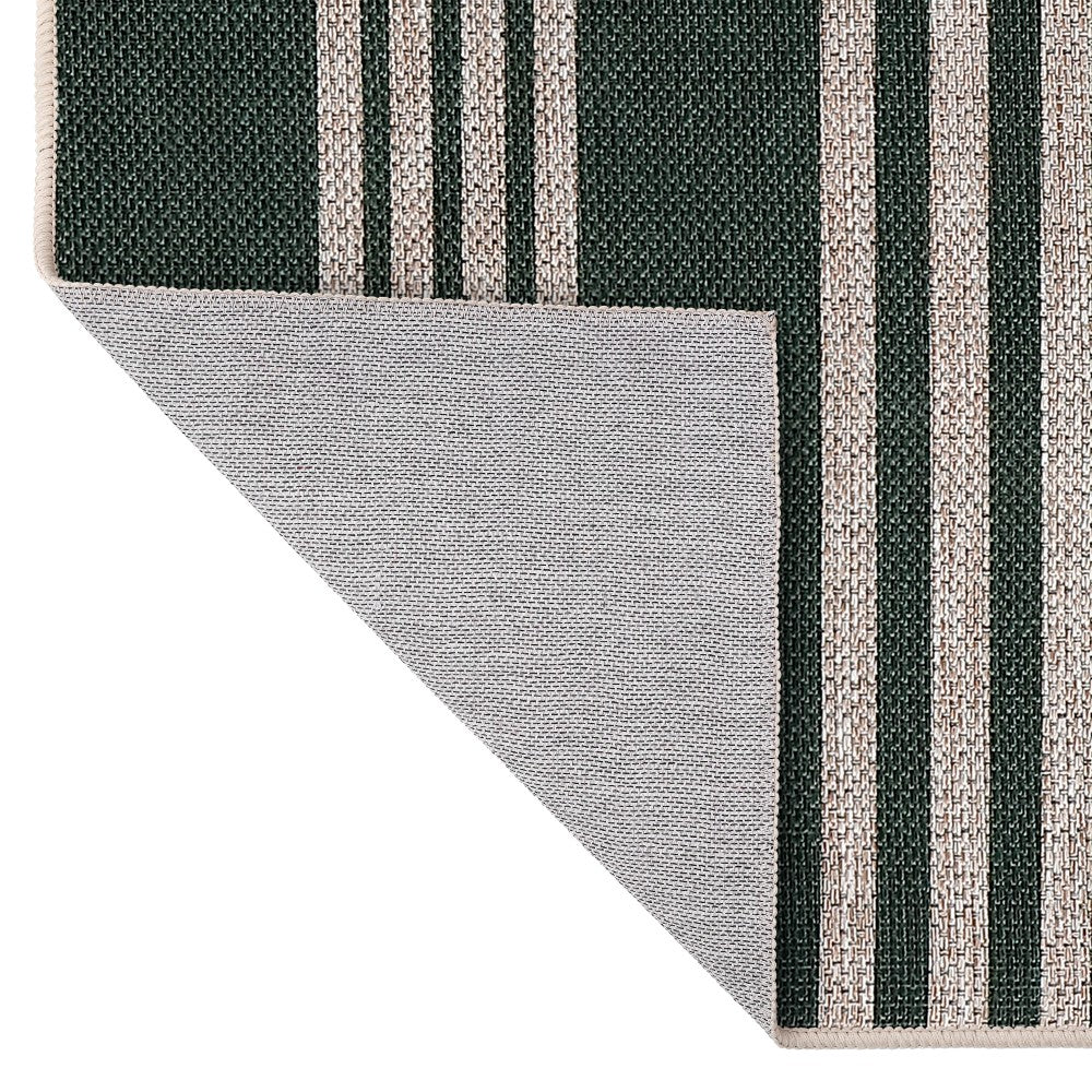 Misty Pinstripe Non-slip Machine-washable Area Rug