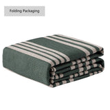 Misty Pinstripe Non-slip Machine-washable Area Rug