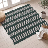 Misty Pinstripe Non-slip Machine-washable Area Rug