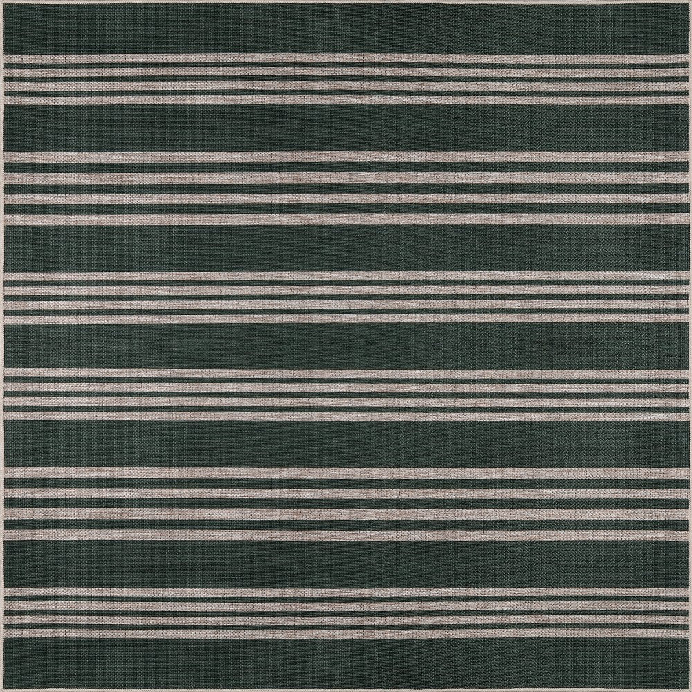 Misty Pinstripe Non-slip Machine-washable Area Rug