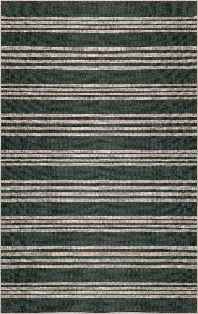 Misty Pinstripe Non-slip Machine-washable Area Rug