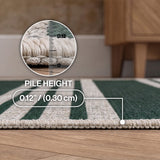 Misty Pinstripe Non-slip Machine-washable Area Rug