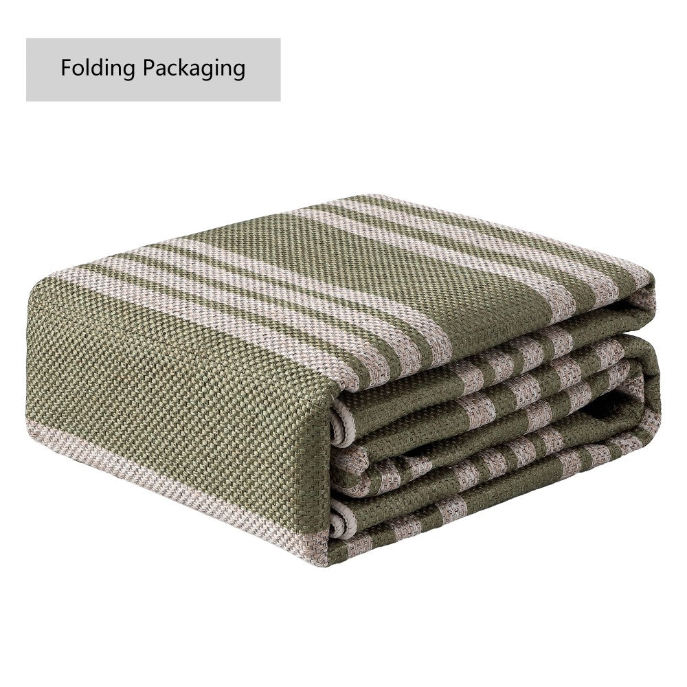 Misty Pinstripe Non-slip Machine-washable Area Rug