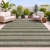 Misty Pinstripe Non-slip Machine-washable Area Rug