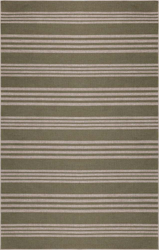 Misty Pinstripe Non-slip Machine-washable Area Rug