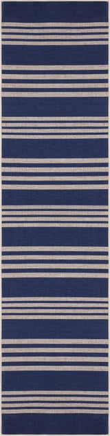 Misty Pinstripe Non-slip Machine-washable Area Rug