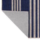Misty Pinstripe Non-slip Machine-washable Area Rug