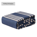 Misty Pinstripe Non-slip Machine-washable Area Rug