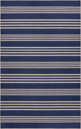 Misty Pinstripe Non-slip Machine-washable Area Rug