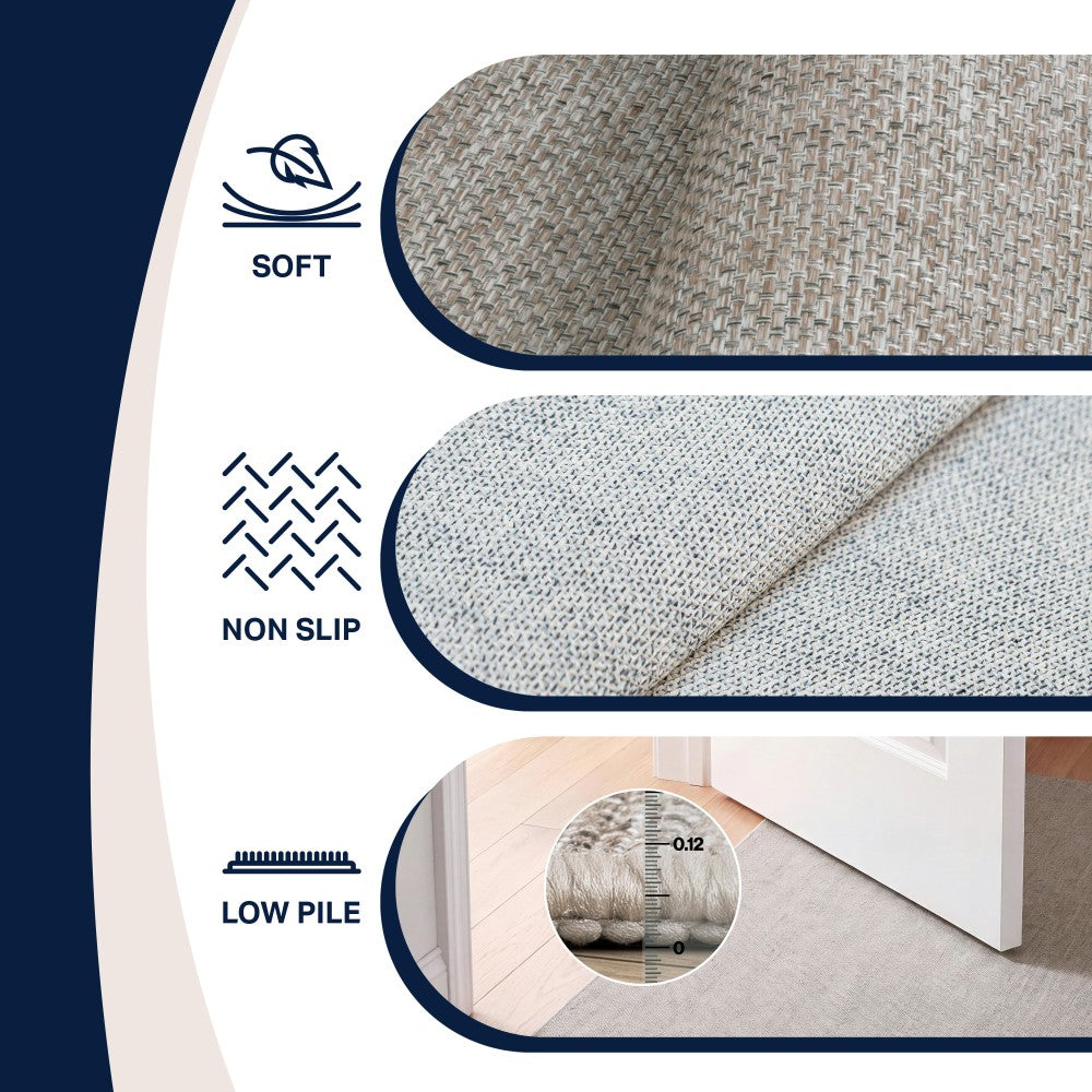 Solana Solid Non-slip Machine-washable Area Rug