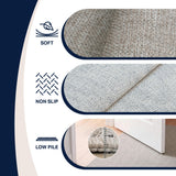 Solana Solid Non-slip Machine-washable Area Rug