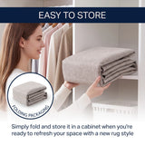 Solana Solid Non-slip Machine-washable Area Rug