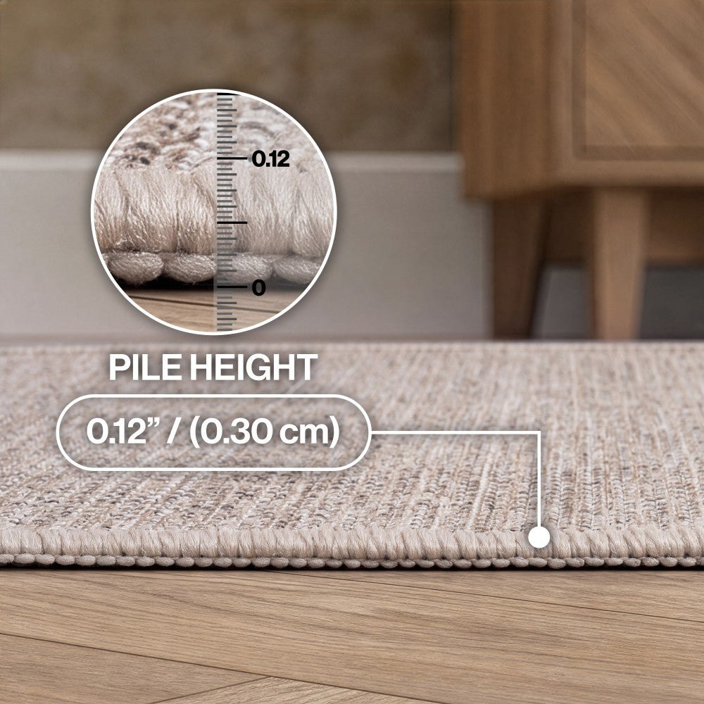 Solana Solid Non-slip Machine-washable Area Rug
