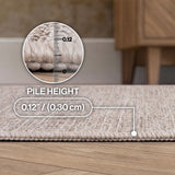 Solana Solid Non-slip Machine-washable Area Rug