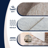 Everly Diamond Non-slip Machine-washable Area Rug