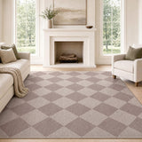 Everly Diamond Non-slip Machine-washable Area Rug