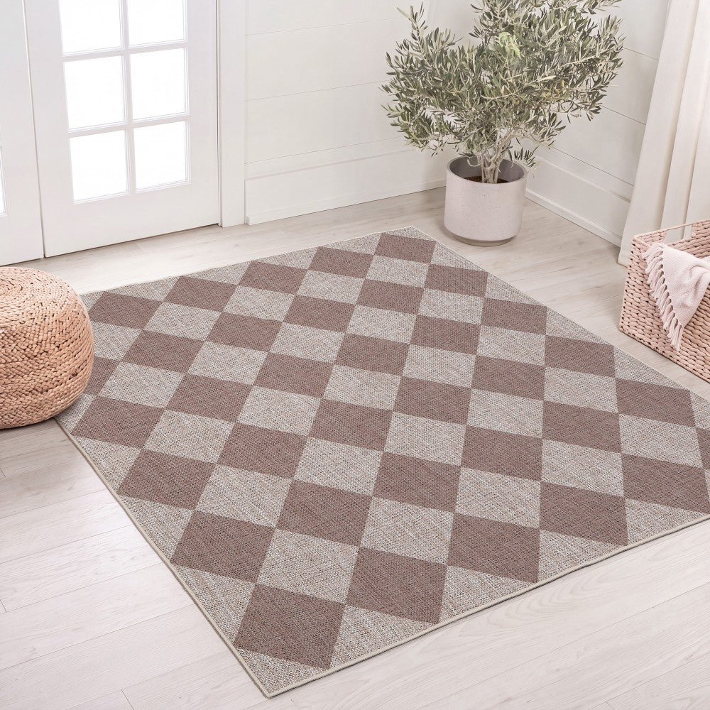 Everly Diamond Non-slip Machine-washable Area Rug