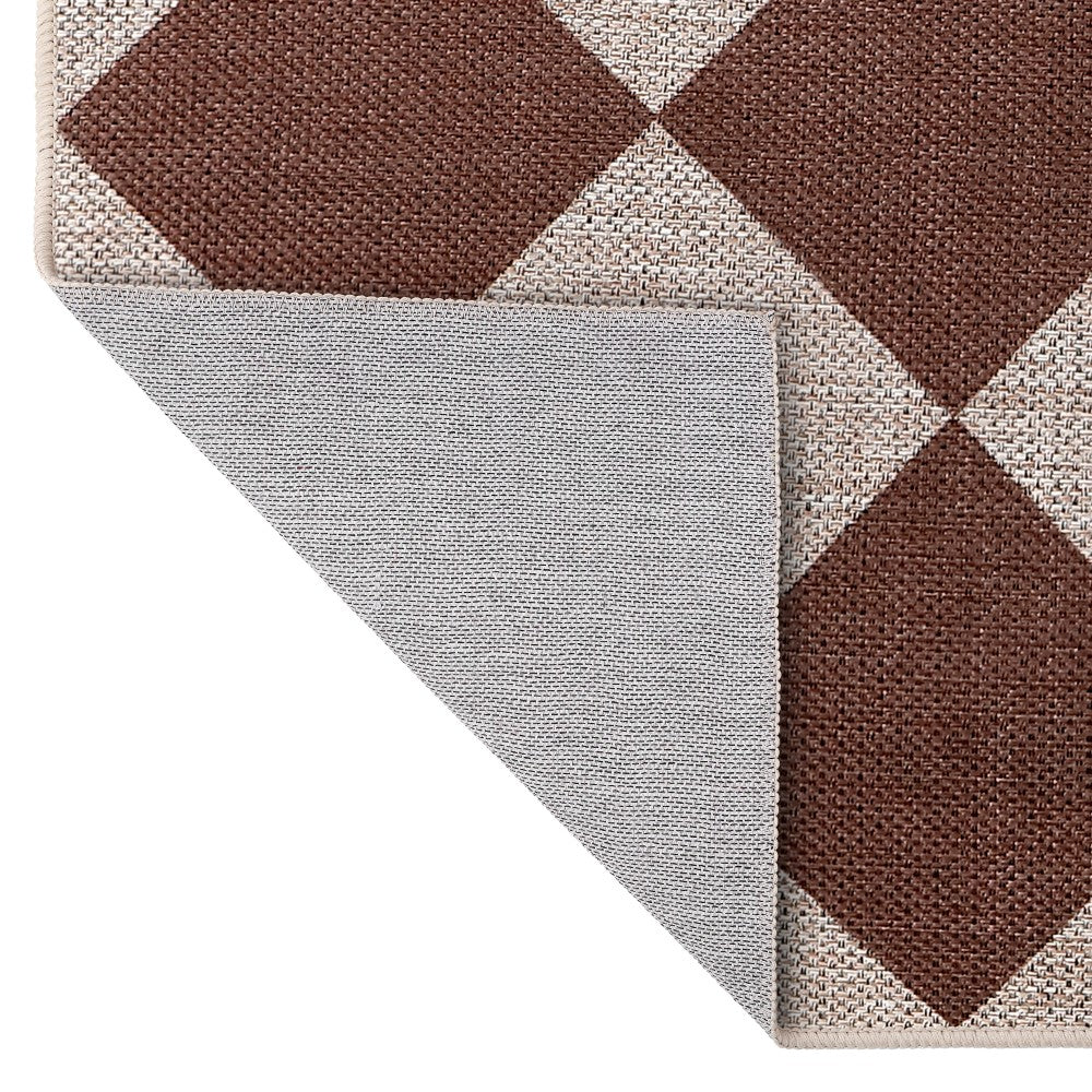 Everly Diamond Non-slip Machine-washable Area Rug
