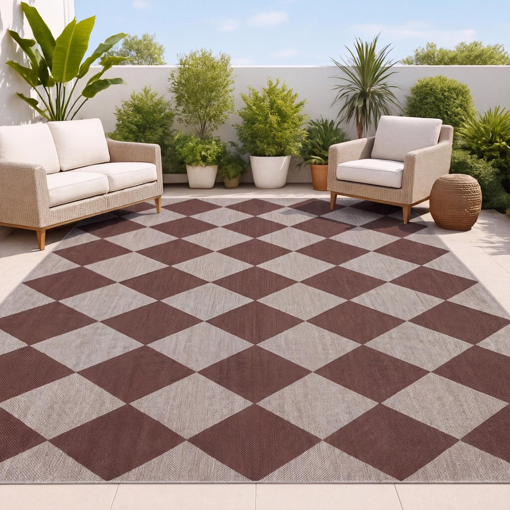 Everly Diamond Non-slip Machine-washable Area Rug