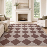 Everly Diamond Non-slip Machine-washable Area Rug