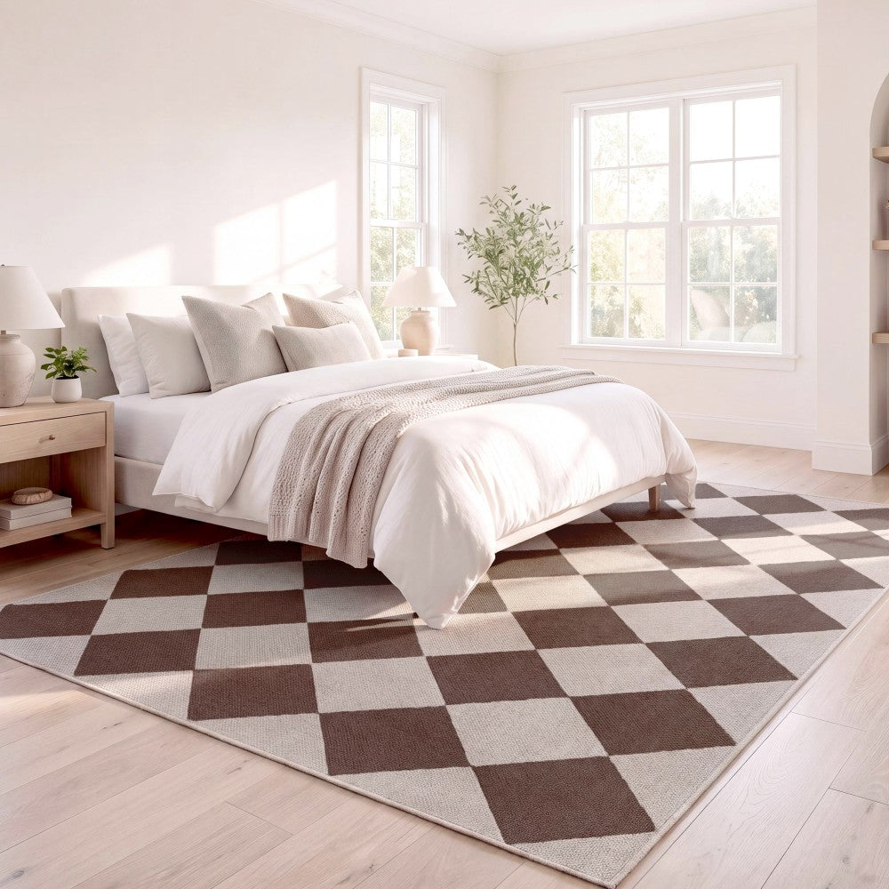 Everly Diamond Non-slip Machine-washable Area Rug