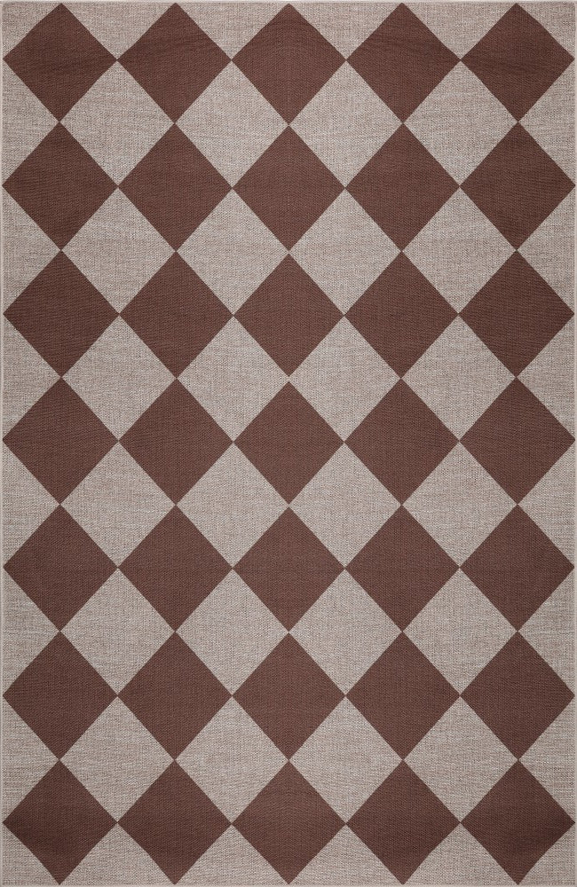 Everly Diamond Non-slip Machine-washable Area Rug