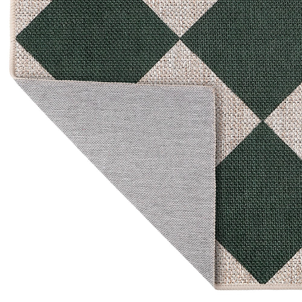 Everly Diamond Non-slip Machine-washable Area Rug