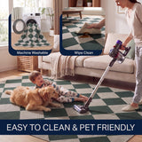 Everly Diamond Non-slip Machine-washable Area Rug