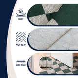 Everly Diamond Non-slip Machine-washable Area Rug