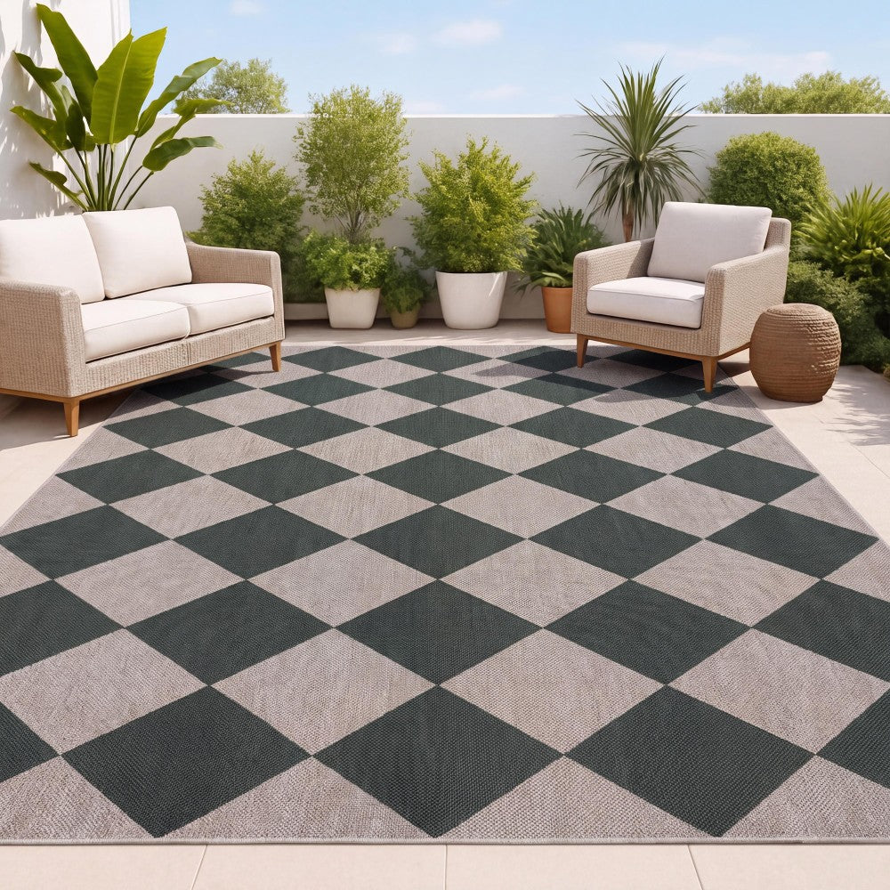 Everly Diamond Non-slip Machine-washable Area Rug